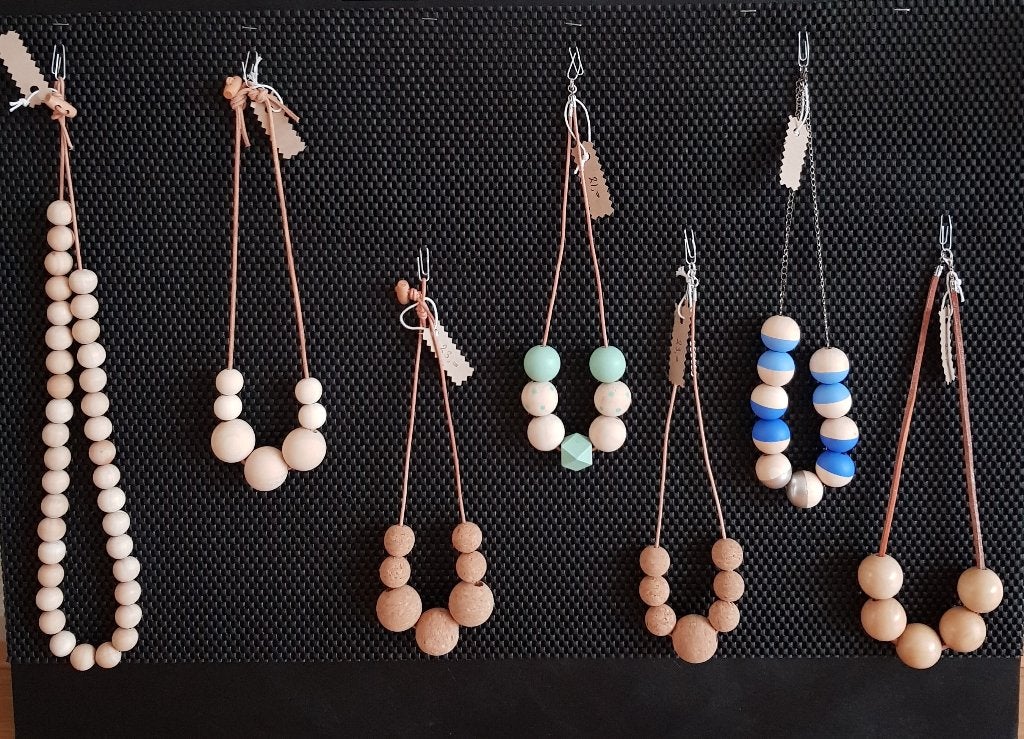 Kettingen Houten Kralen, Ketting Kurk Kralen, Kralen Ketting, Overige materialen, Verstelbaar, Overige kleuren, Nieuw