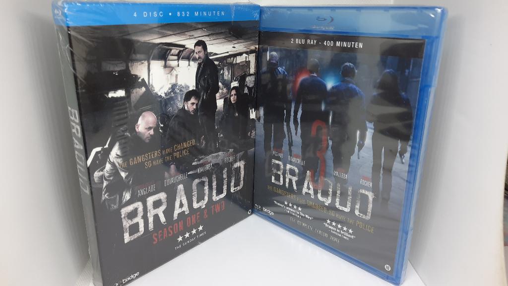 Braquo Seizoen 1 t/m 3 TV Serie Blu-Ray Boxsets, Nieuw, Ophalen of Verzenden, Nieuw in verpakking, Tv en Series, Boxset