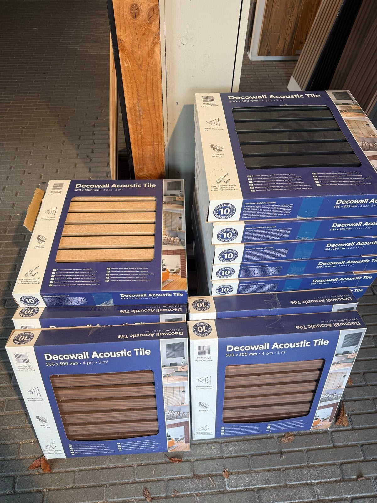 Decowall Acoustic Tile - 1 m² per verpakking, Ophalen, Minder dan 25 mm, Overige typen, Nieuw