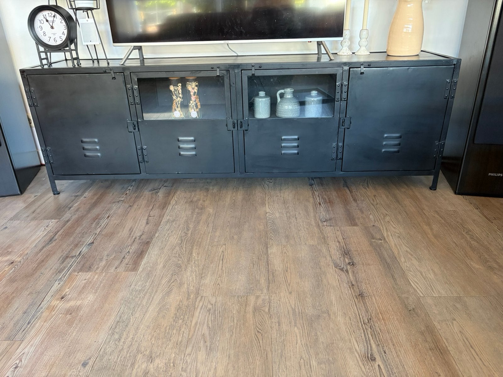 Tv meubel industrieel, Ophalen, Gebruikt, 150 tot 200 cm, Minder dan 100 cm