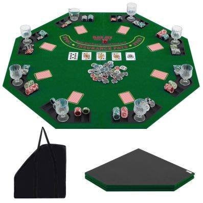 DELUXE Opvouwbare Texas Hold 'em Pokertafel 120 x 120 cm, Drie of vier spelers, Ophalen of Verzenden, Zo goed als nieuw