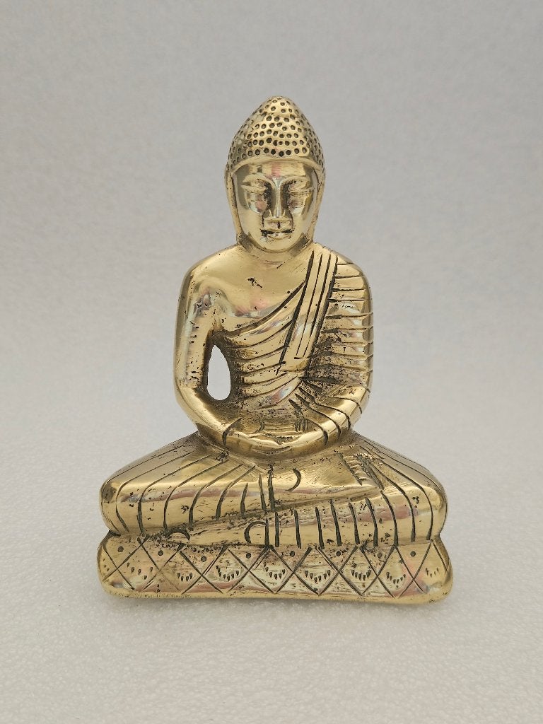 Thais Shakyamuni Amitabha Boeddhabeeld, Metaal, Massief, Ophalen of Verzenden, Zo goed als nieuw