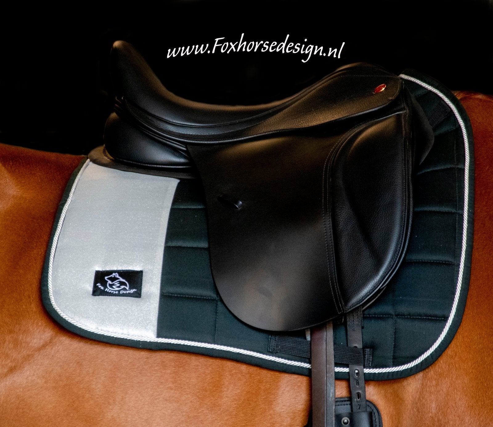 Nieuw! Dresuuur dekje zwart zilver pony, Katoen, Dressuurdekje, Nieuw, Ophalen of Verzenden