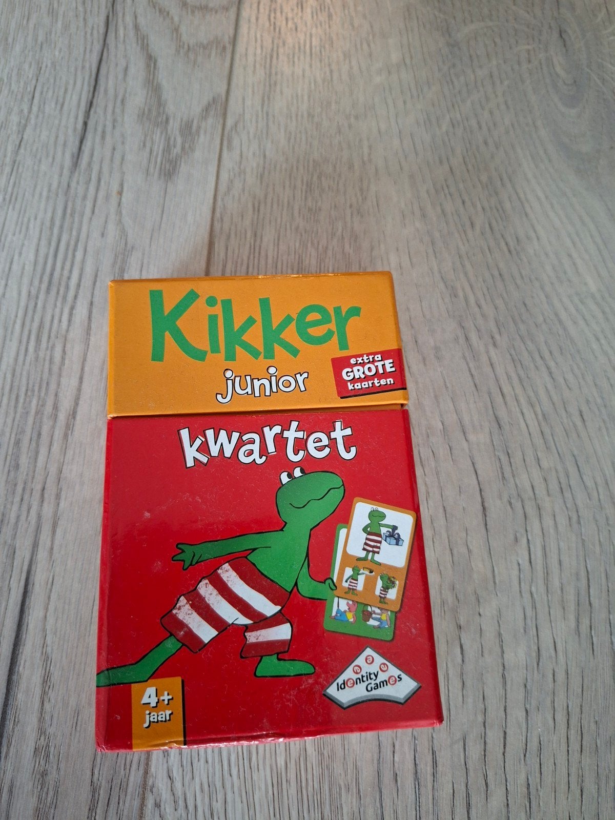 Kikker Junior Kwartet - Extra Grote Kaarten, Drie of vier spelers, Ophalen, Gebruikt, Identity Games