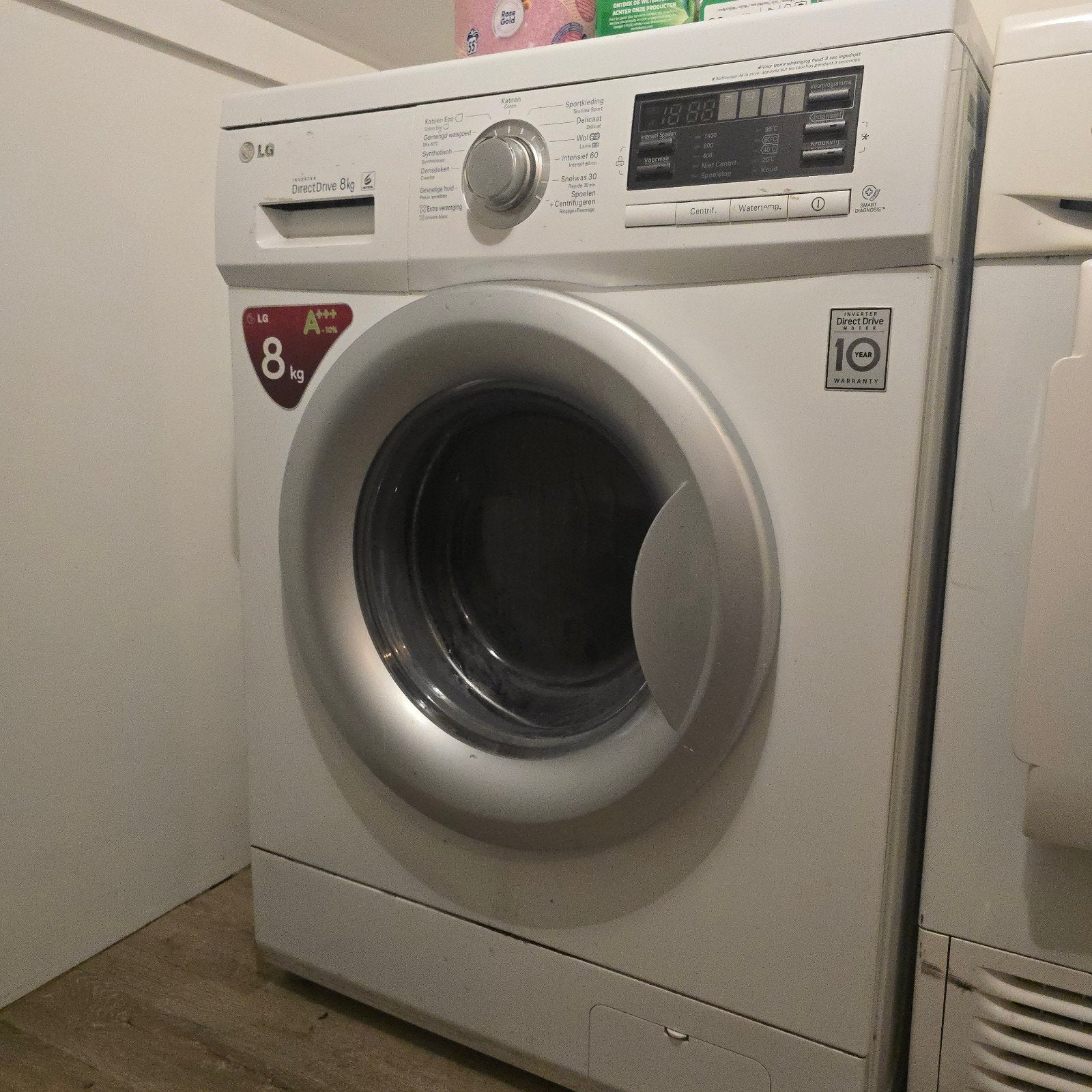 LG Direct Drive Wasmachine met Deurtje defect, Ophalen, 1200 tot 1600 toeren, Gebruikt, 8 tot 10 kg