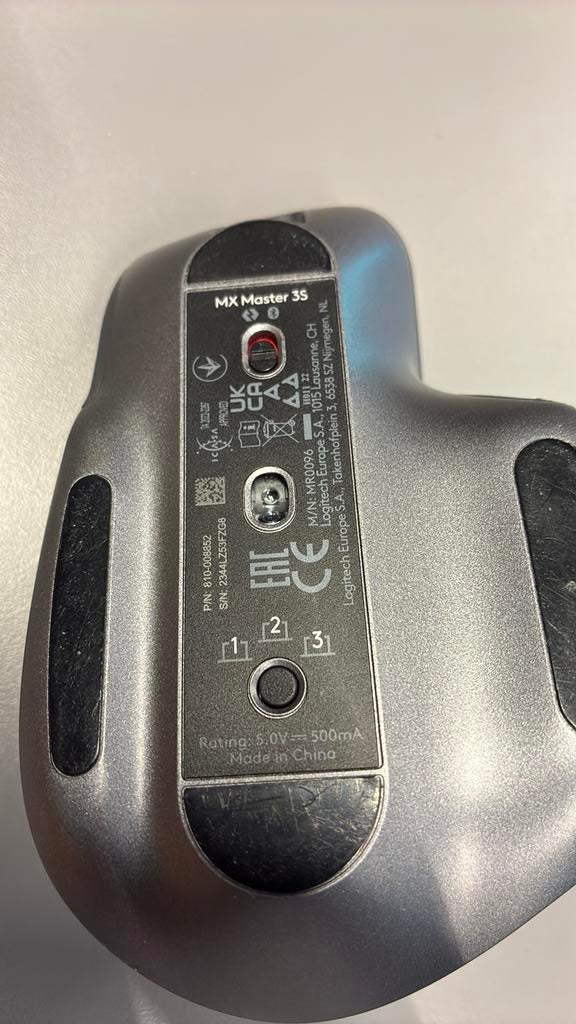 MX Master 3s, Computers en Software, Muizen, Rechtshandig, Muis, Gebruikt, Ergonomisch