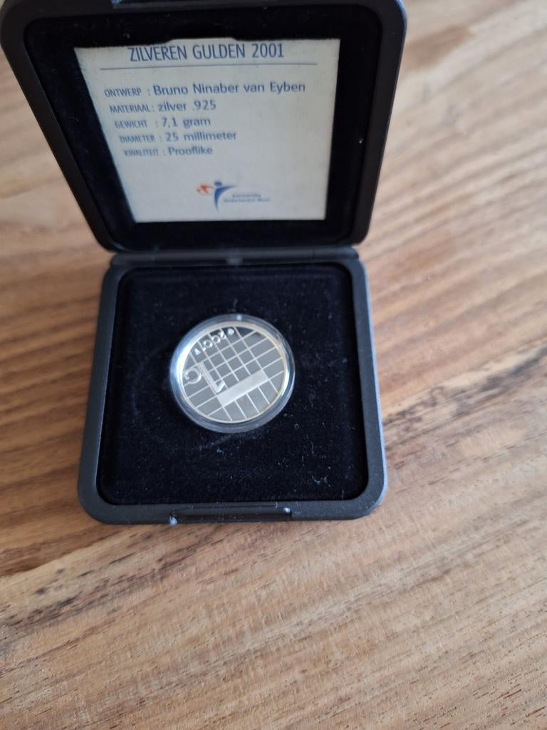 Zilveren Gulden 2001 Beatrix Koninklijke Nederlandse Munt, Postzegels en Munten, Munten | Nederland, 1 gulden, Koningin Beatrix