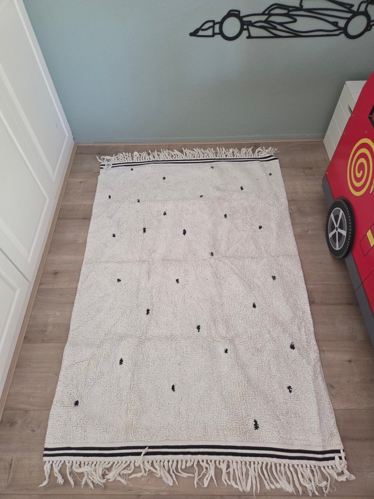 Tapis Petit Emily Dot Cream  - speel/ vloerkleed, Ophalen, Gebruikt