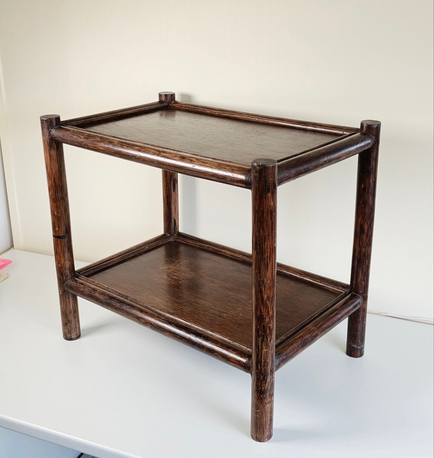 Mid Century bijzettafel, planten tafel. Boho, Urban Jungle, Huis en Inrichting, Tafels | Bijzettafels, Minder dan 55 cm, Modern, Mid Century