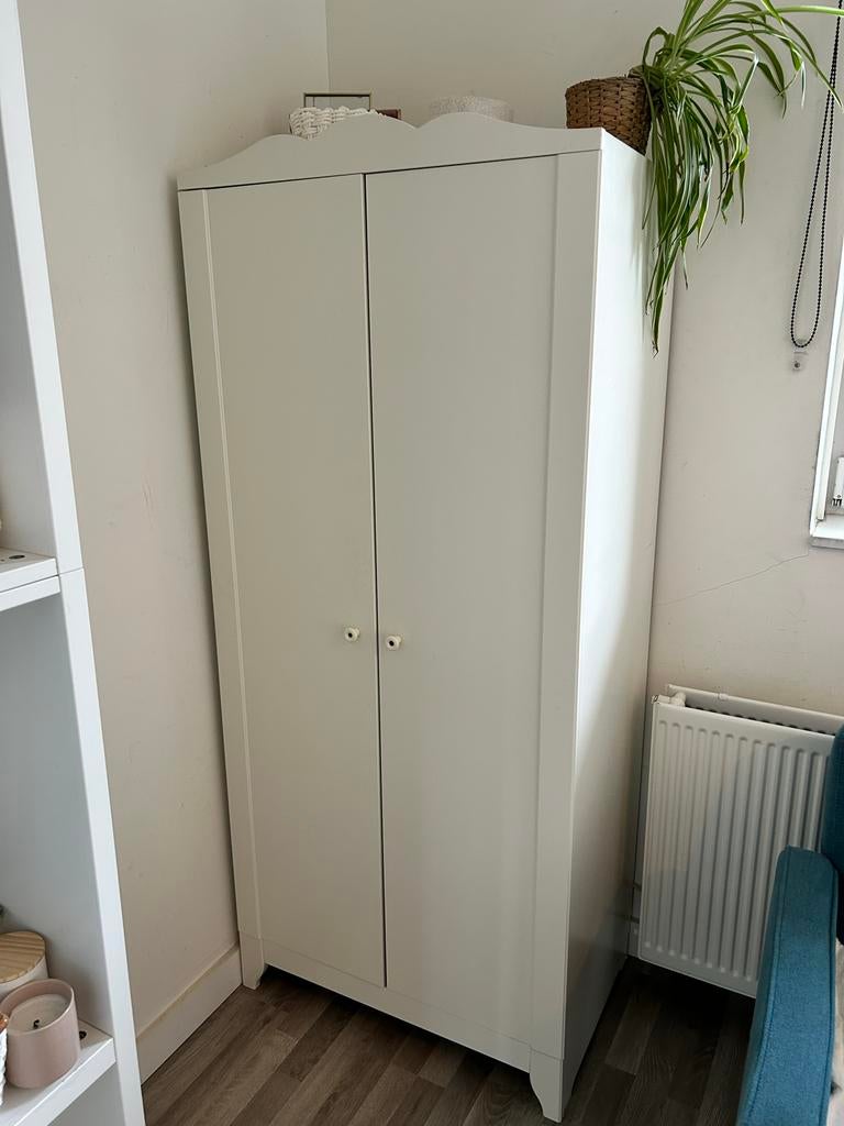 Witte kledingkast 75x50x160 cm, Huis en Inrichting, Ophalen, Gebruikt, 50 tot 100 cm, 150 tot 200 cm