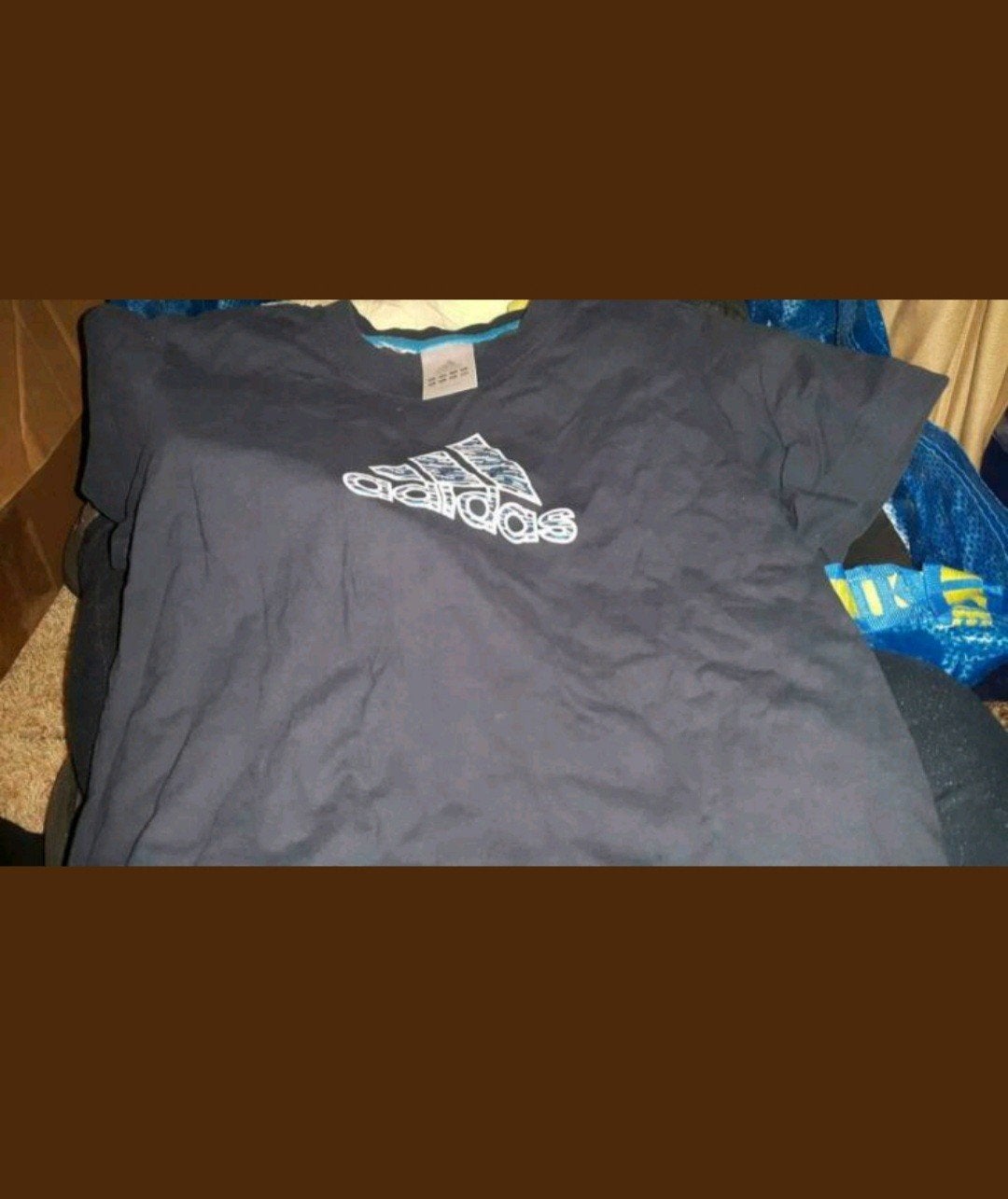 Adidas T-shirt Donkerblauw met Wit Logo - Maat 134, Kinderen en Baby's, Kinderkleding | Maat 140, Adidas, Jongen of Meisje, Ophalen of Verzenden