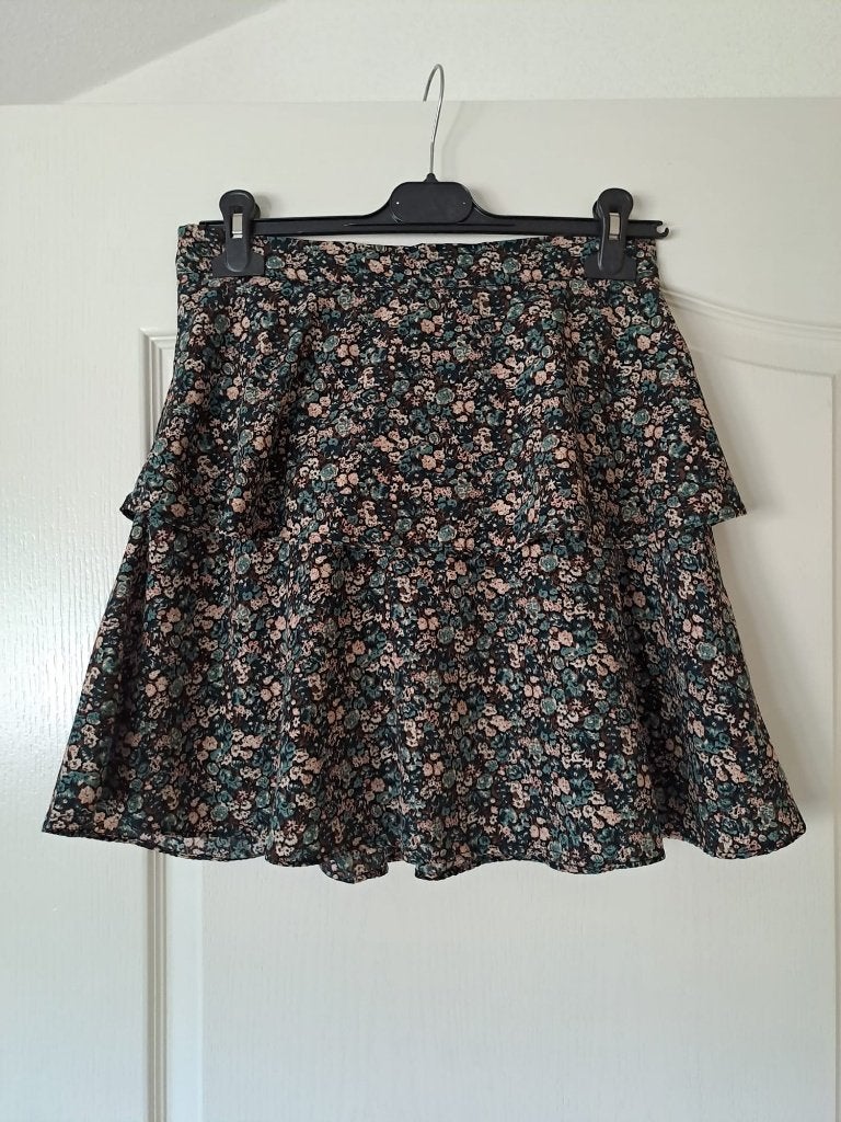 Lofty Manner zomer rok maat M 38 groen bruin print, Kleding | Dames, Rokken, Maat 38/40 (M), Bruin, Lofty Manner, Ophalen of Verzenden