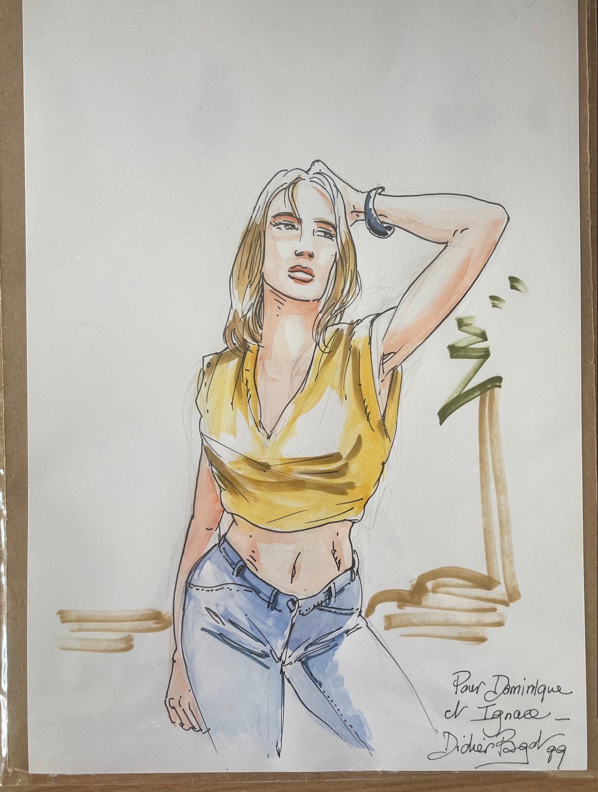 Didier Pegot, originele tekening., Ophalen of Verzenden