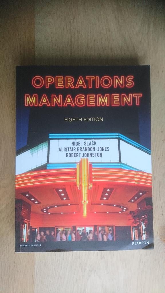 Studieboek Operations Management Eighth Edition Pearson Boek, Boeken, Studieboeken en Cursussen, Ophalen of Verzenden, Gamma, Zo goed als nieuw