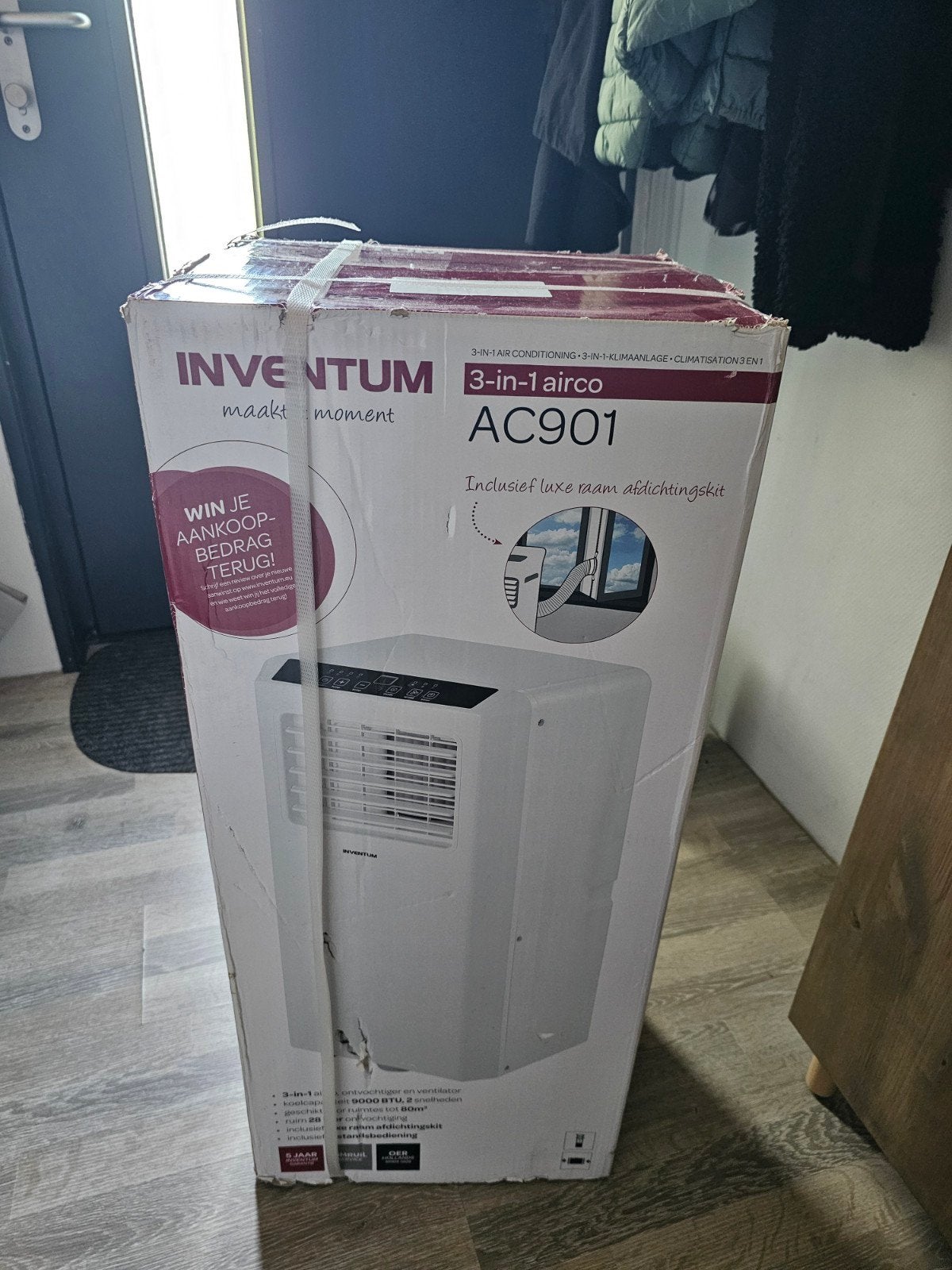 Inventum AC901, Witgoed en Apparatuur, Airco's, Mobiele airco, 60 tot 100 m³, 3 snelheden of meer, Afstandsbediening, Ophalen