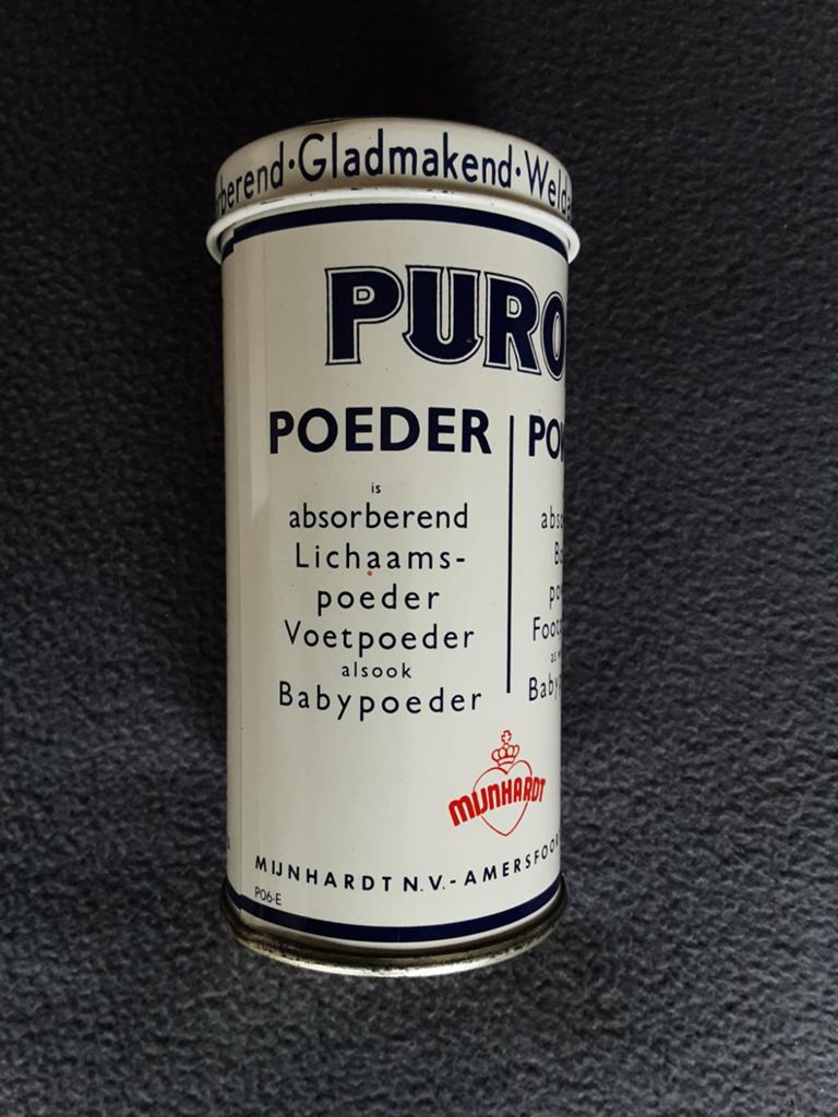 PUROL , MIJNHARDT Blikje. C.A 1950 . Z.G.A.N., Ophalen of Verzenden, Zo goed als nieuw, Overige