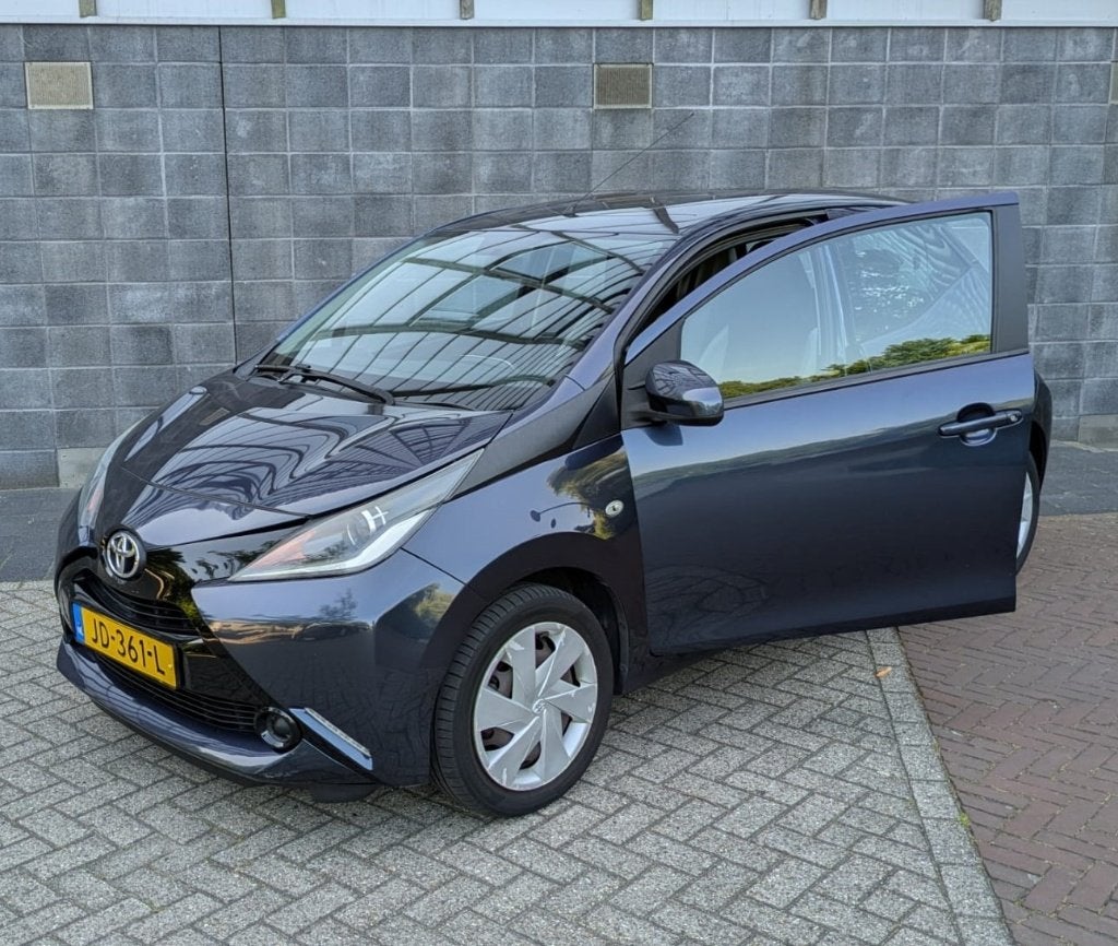 Toyota Aygo 12V Vvt-i 5 deurs Blauw 2016, Voorwielaandrijving, Stof, Euro 6, Origineel Nederlands