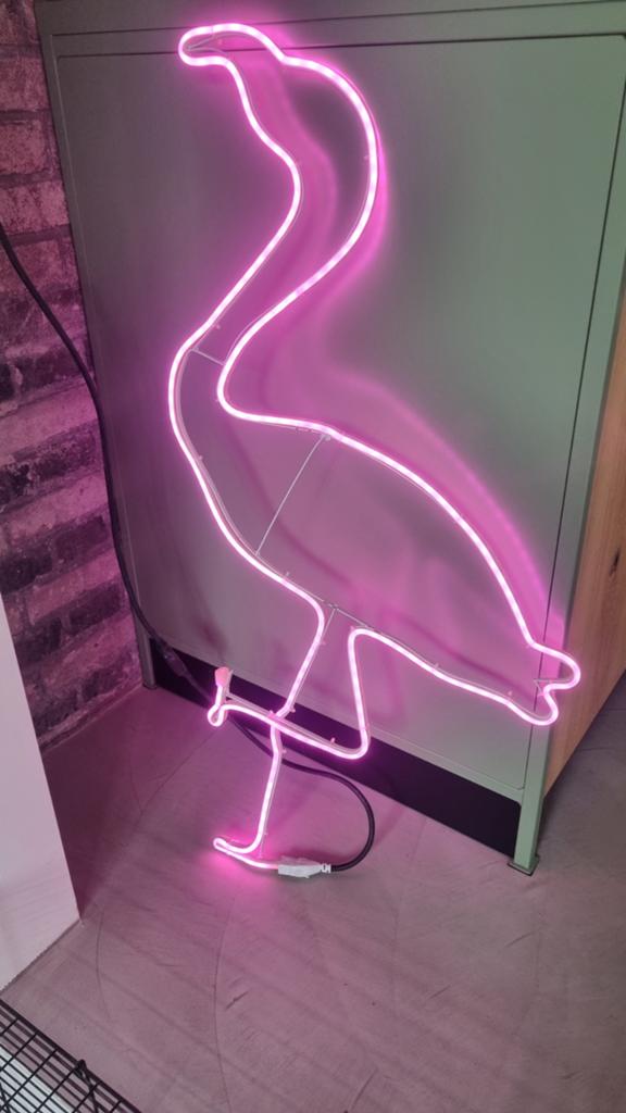 Neon lamp flamingo, Ophalen