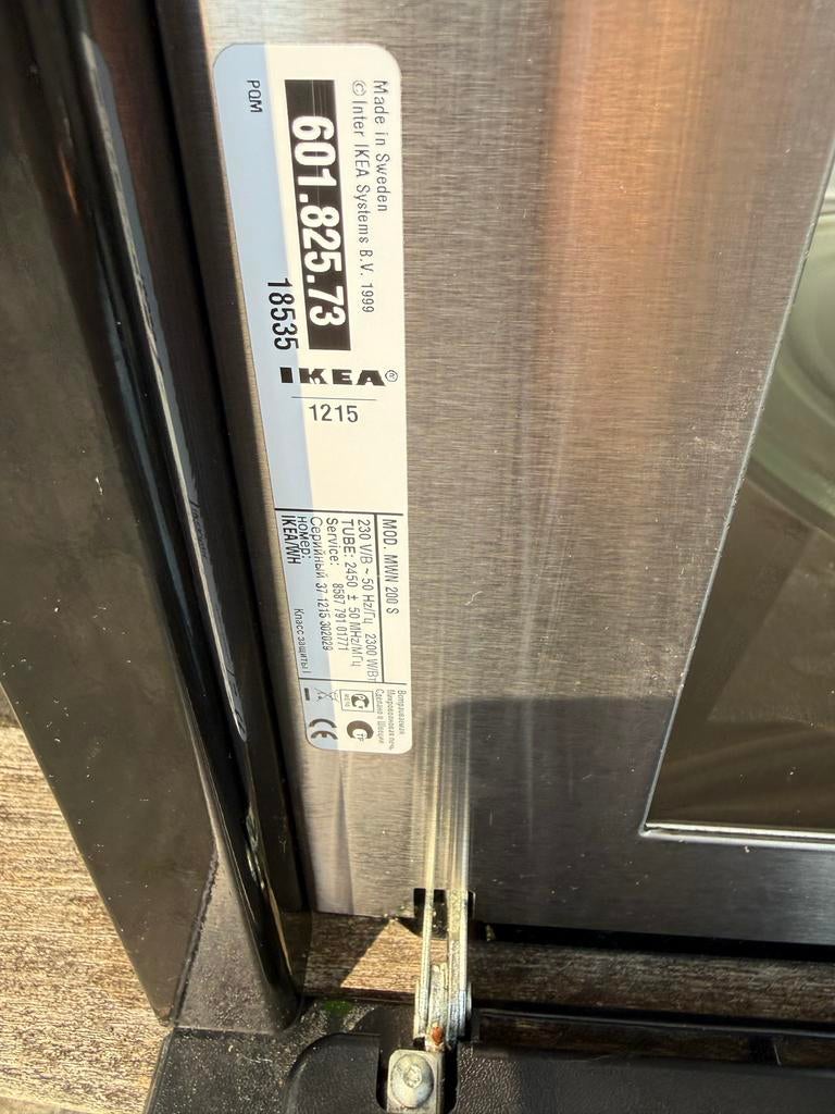 IKEA MWN 200 S Inbouw Magnetron - Zilver/Zwart, Witgoed en Apparatuur, Magnetrons, Ophalen, Gebruikt, 60 cm of meer, Magnetron