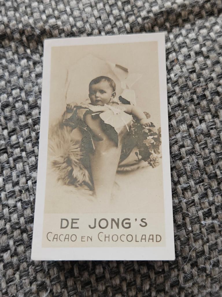 De Jong's Cacao en Chocolade chromo, Verzamelen, Ophalen of Verzenden, Gebruikt, Reclamebord