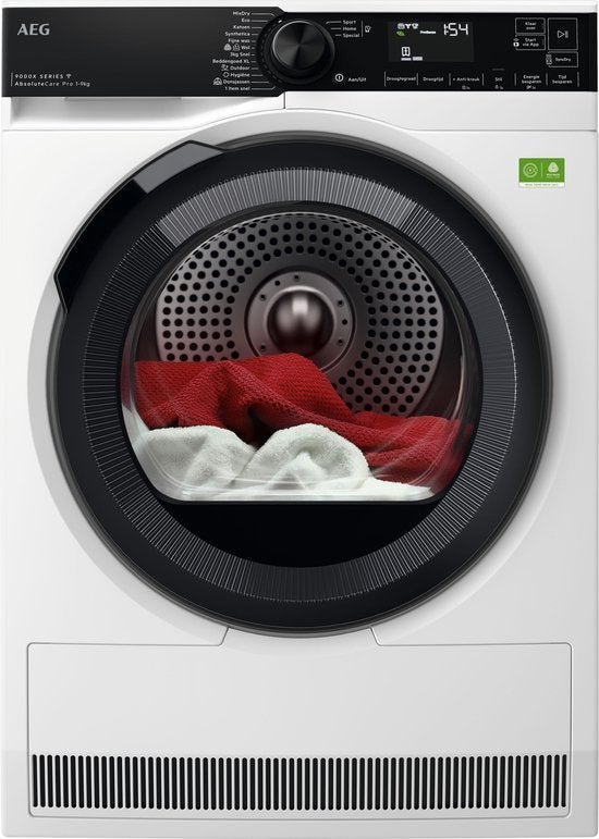 AEG warmtepompdroger TR969V6C 9000X Pro - 9kg, Witgoed en Apparatuur, Wasdrogers, AEG, Postbus 1038 5602 BB Eindhoven, Overige typen