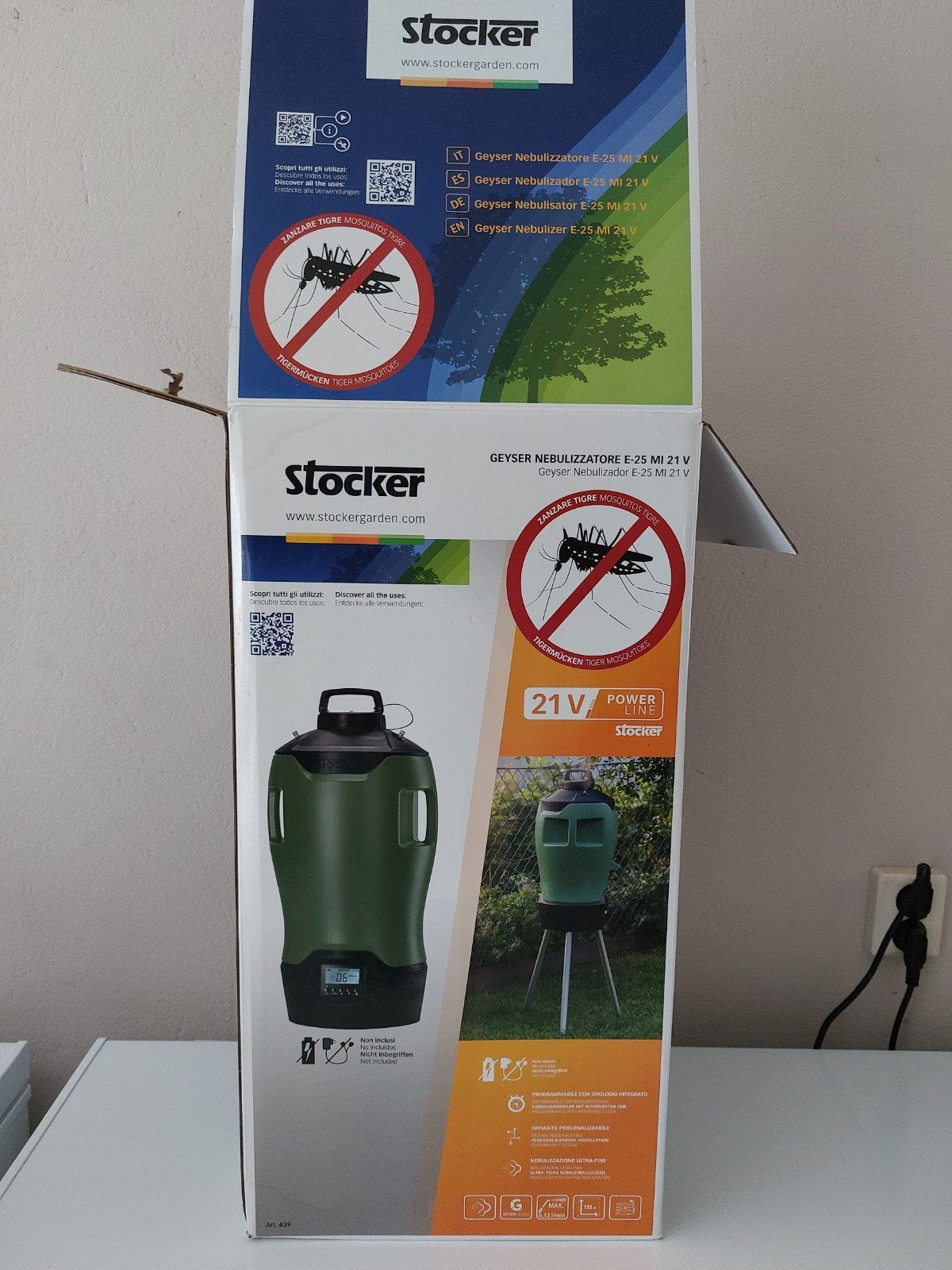 Geyser E25 MI 21V vernevelaar met batterij en oplader, Ophalen