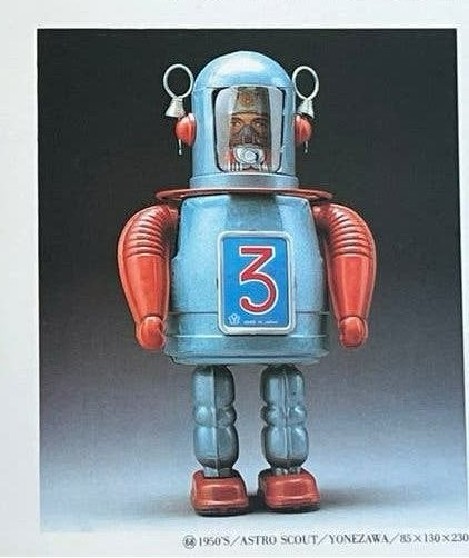 4 boeken vintage speelgoed robots + mechanisch speelgoed, Verzenden, Zo goed als nieuw