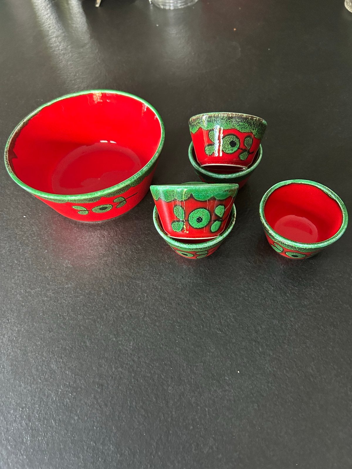 Vintage Schalen Set Piroschka - Handgeschilderd, Ophalen