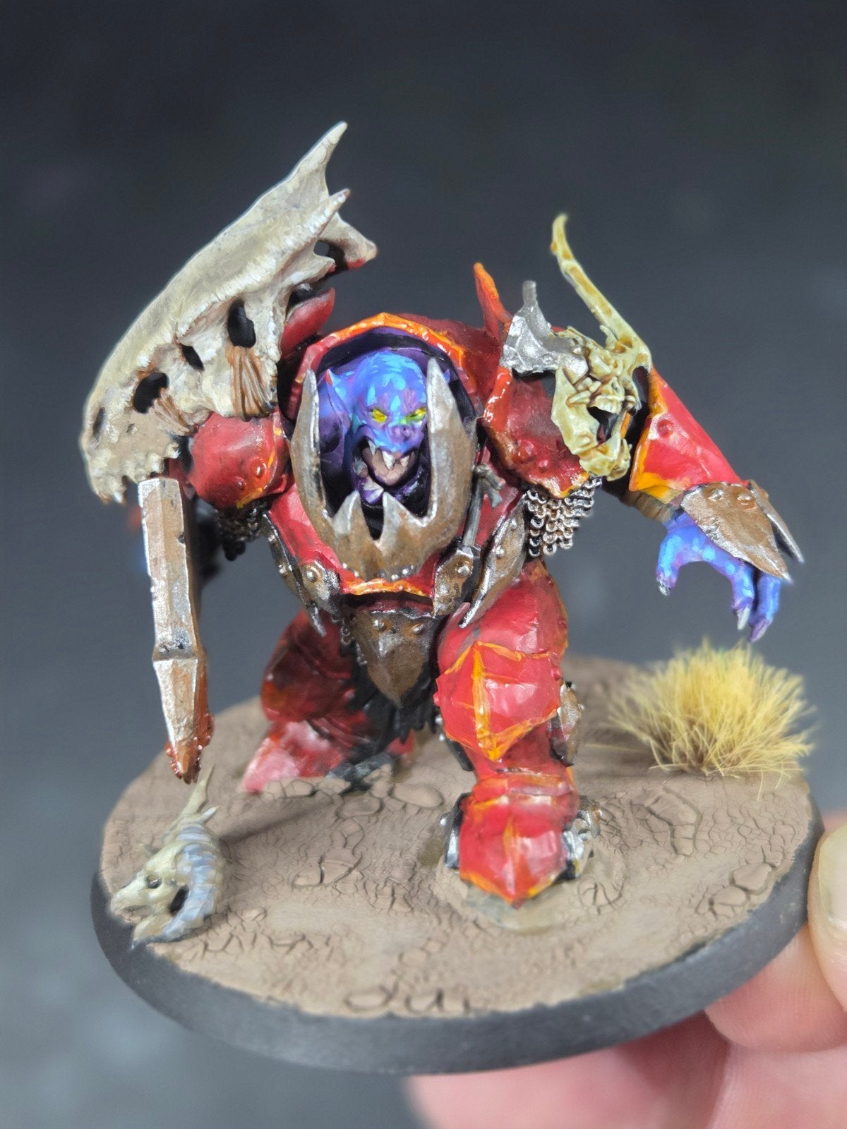 Warhammer Age of Sigmar Orruk Megaboss - Geschilderd, Ophalen of Verzenden, Gebruikt