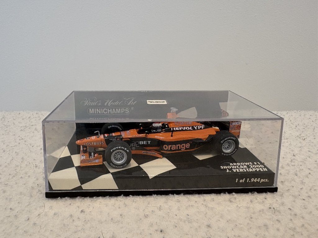 Jos Verstappen Arrows F1 Showcar 2000 – Minichamps 1:43, Hobby en Vrije tijd, Ophalen of Verzenden, Zo goed als nieuw, Auto, MiniChamps