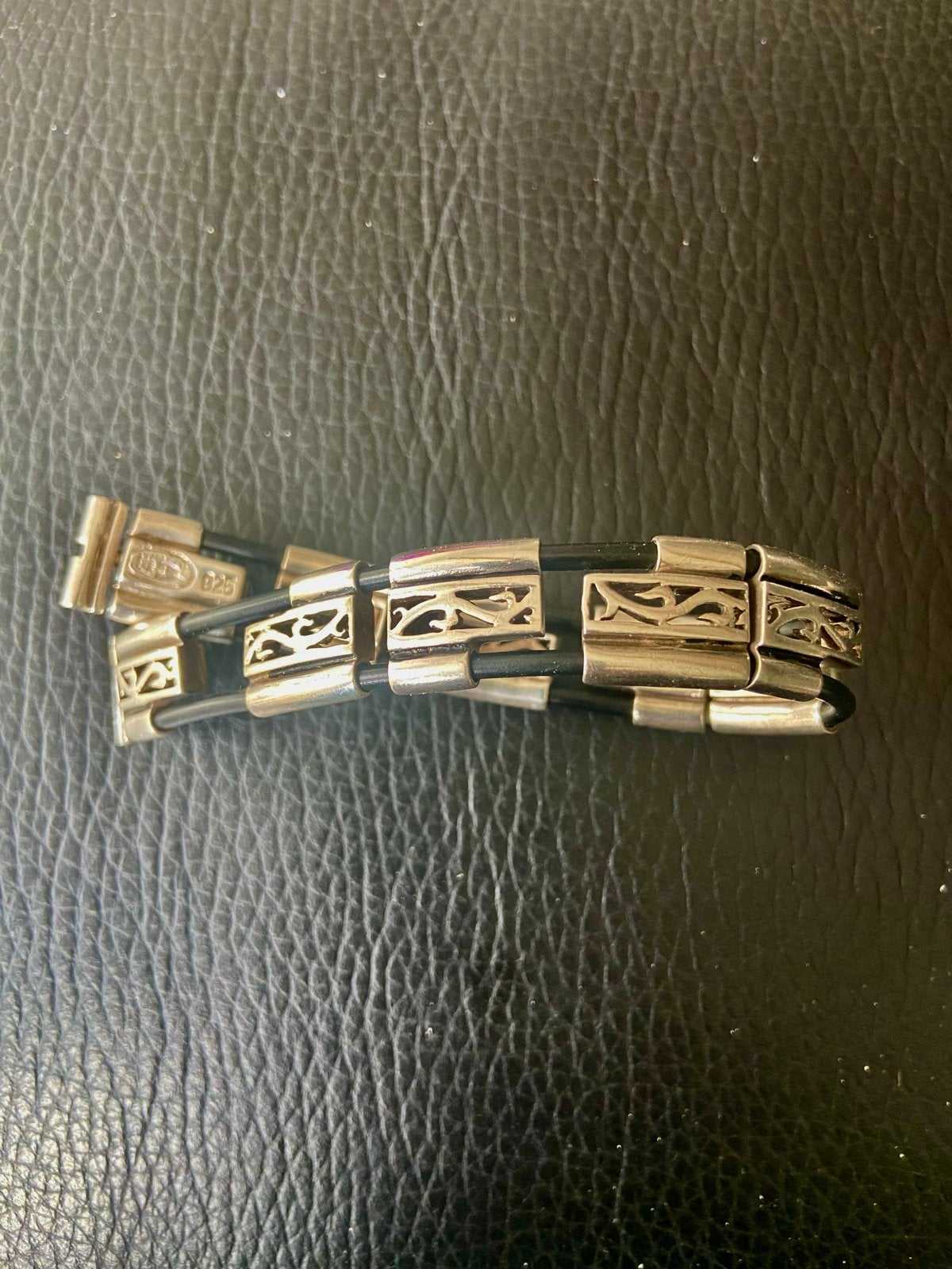 Sterling Zilveren Boeddha Armband uit Bali 21 cm, Ophalen of Verzenden, Gebruikt, Zilver