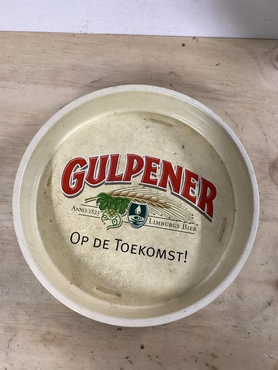 Vintage Gulpener Bier dienblad - Limburgs Bier, Verzenden, Gebruikt