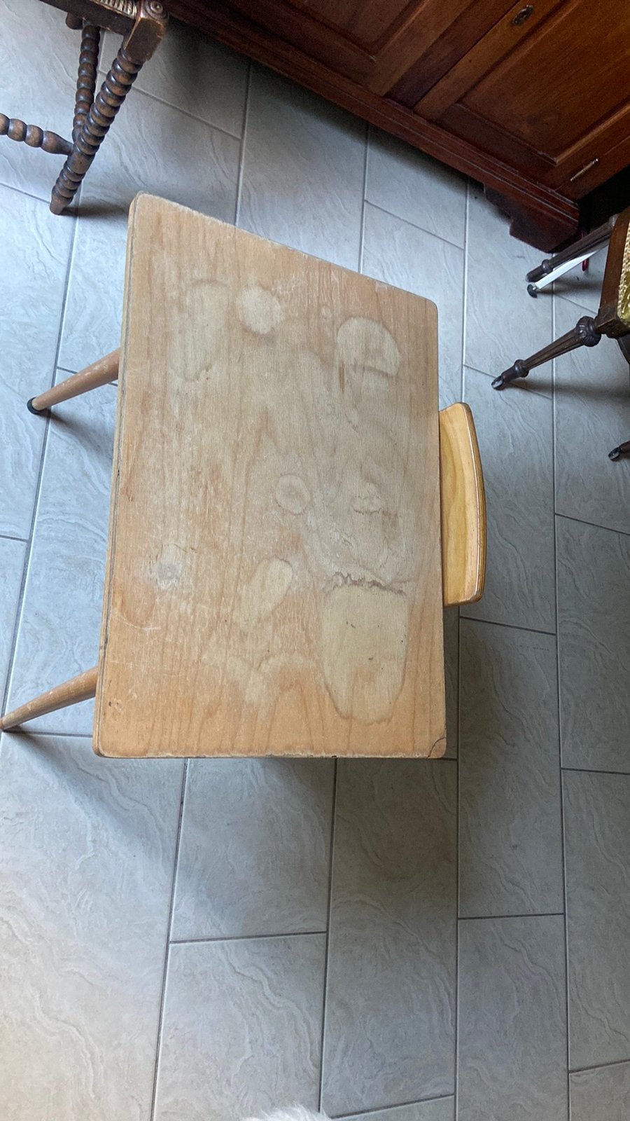 Peuter kleuter vintage schoolsetje stoeltje tafeltje, Kinderen en Baby's, Kinderkamer | Tafels en Stoelen, Ophalen, Zo goed als nieuw