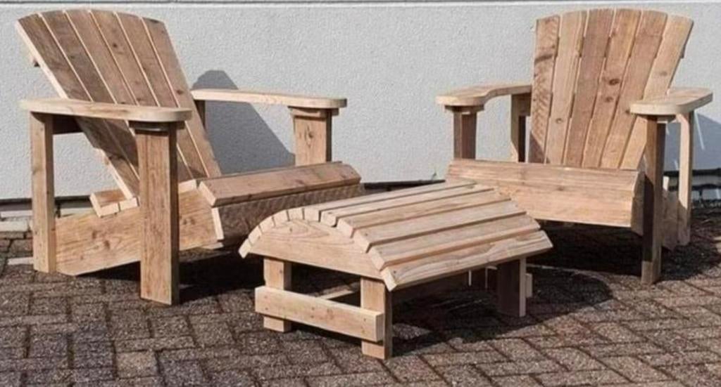 Luxe Canadien chairs, bearseats, Tuin en Terras, Ophalen of Verzenden, Nieuw, Steigerhout