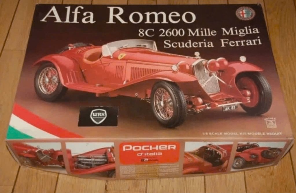 1:8 ALFA ROMEO 8C MILLE MIGLIA bouwset Pocher ZIE INFO WRH, Verzenden, Zo goed als nieuw, 1:5 t/m 1:8, Auto
