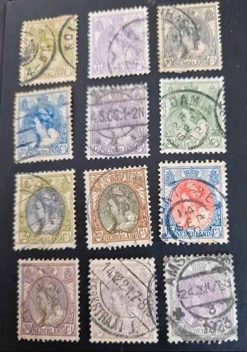 Nederland 1898 -1921 - nvph 56-76 - Koningin Wilhelmina, Postzegels en Munten, Postzegels | Nederland, Gestempeld, T/m 1940, Verzenden