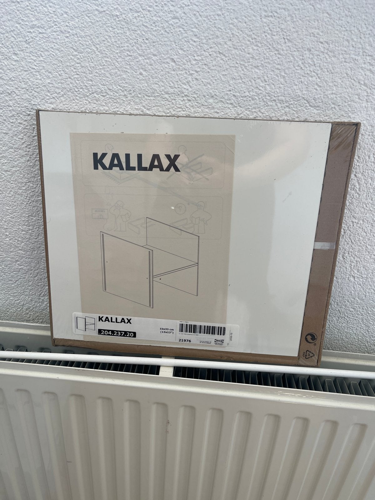 Nieuwe IKEA KALLAX inzet met 2 vakken, wit, Ophalen, Nieuw