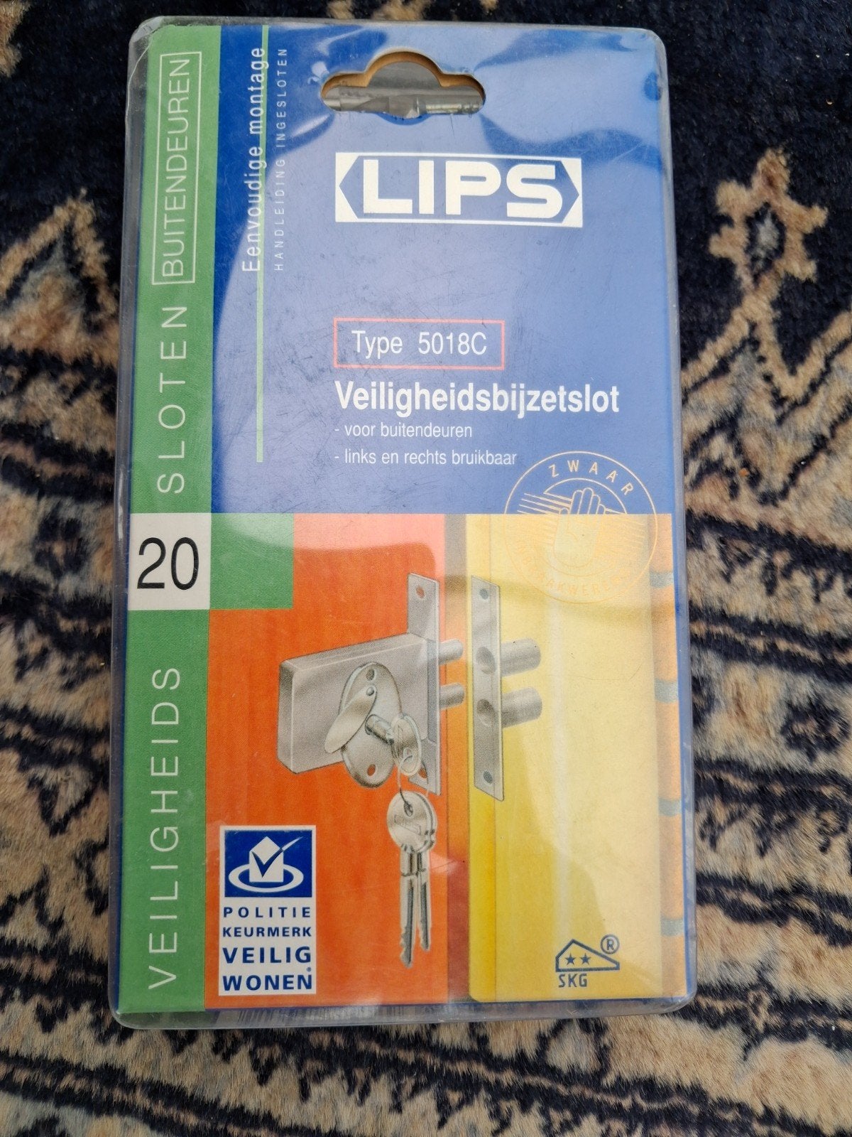 LIPS Veiligheidsbijzetslot Type 5018C - Nieuw, Doe-het-zelf en Verbouw, Hang- en Sluitwerk, Ophalen of Verzenden, Nieuw, Slot