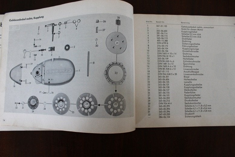 Zündapp GTS50 1972 mofa ersatzteil katalog typ 517, Ophalen of Verzenden, Gebruikt
