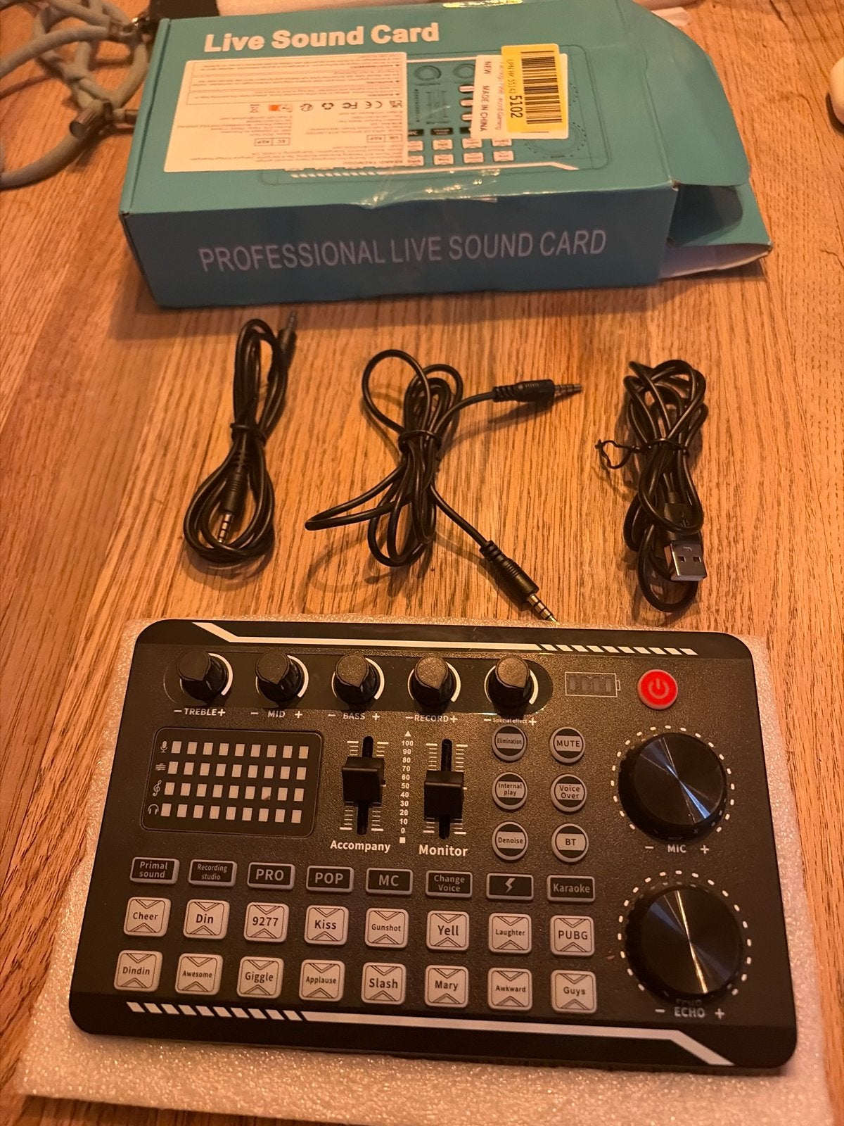 Live Sound Card - Professionele Audio Mixer voor Streaming, Muziek en Instrumenten, Mengpanelen, Ophalen of Verzenden, Zo goed als nieuw