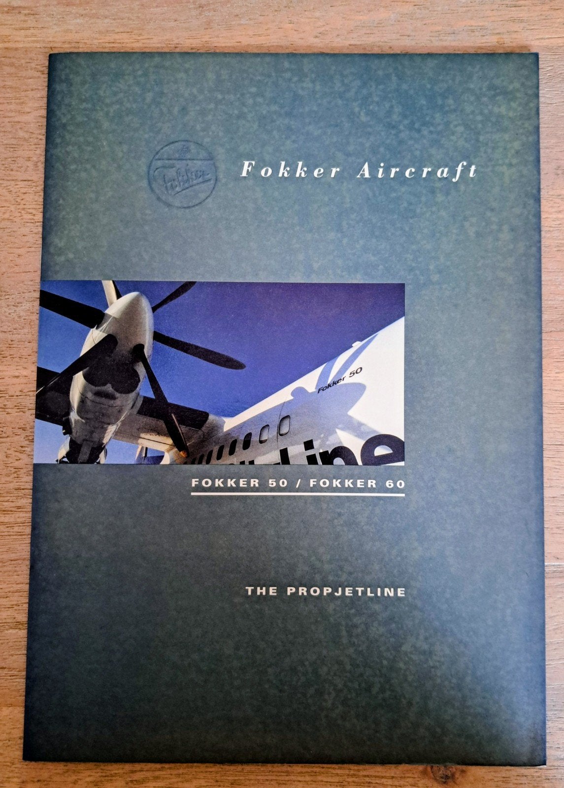 Fokker Aircraft brochure: Fokker 50 / Fokker 60 PropJetLine, Ophalen of Verzenden, Zo goed als nieuw, Algemeen