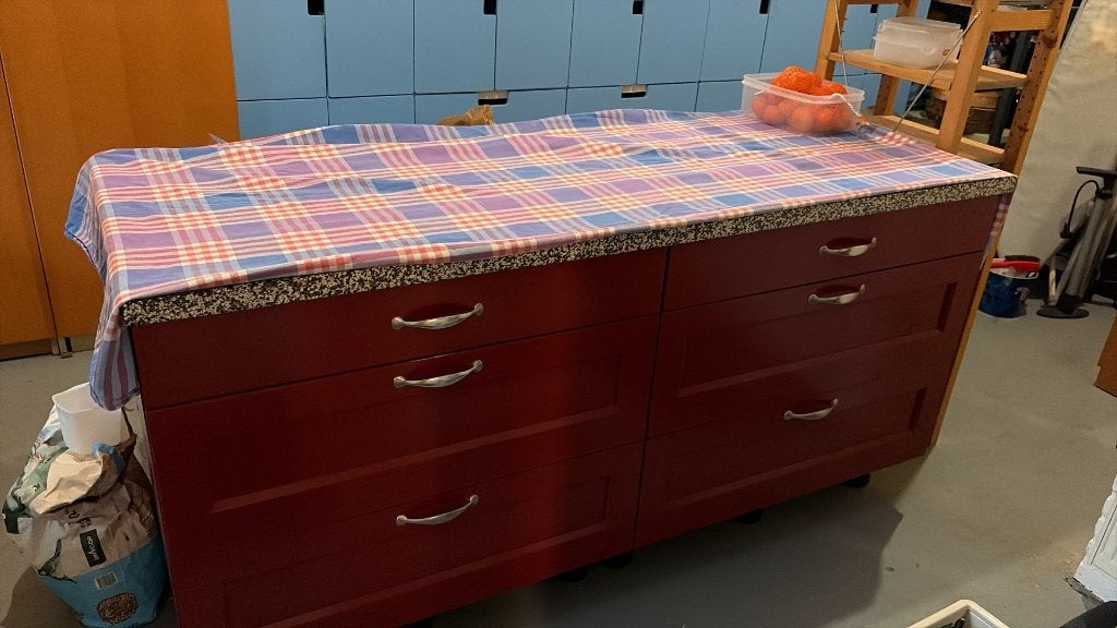 Keuken met terrazzo werkblad deel 2, Ophalen, Gebruikt, Graniet of Steen, Enkelwandige keuken