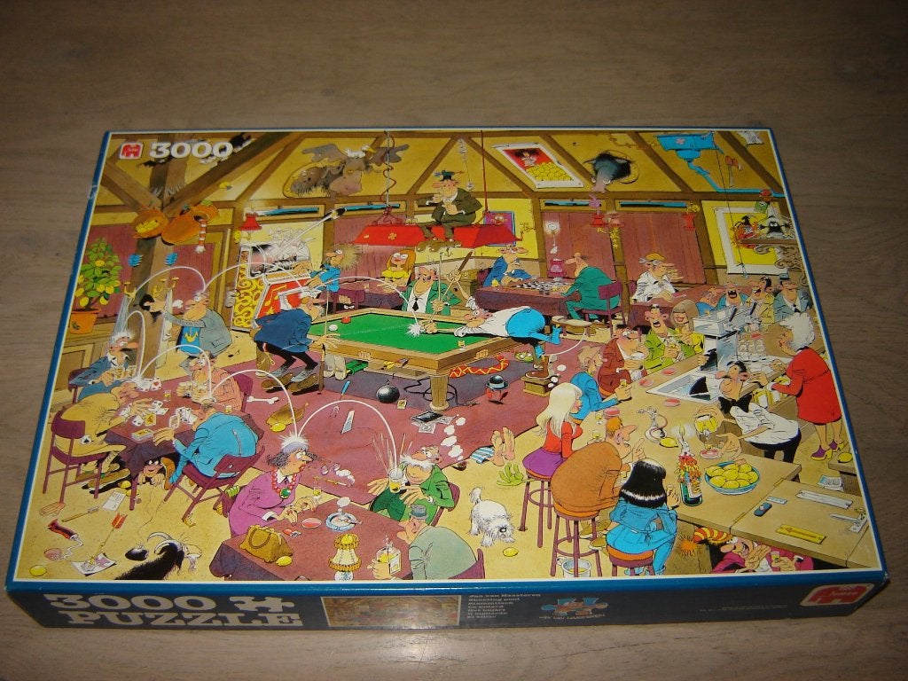 Jan van Haasteren puzzel BILJART 3000 st. NIEUW !!, Hobby en Vrije tijd, Denksport en Puzzels, Ophalen of Verzenden, Meer dan 1500 stukjes