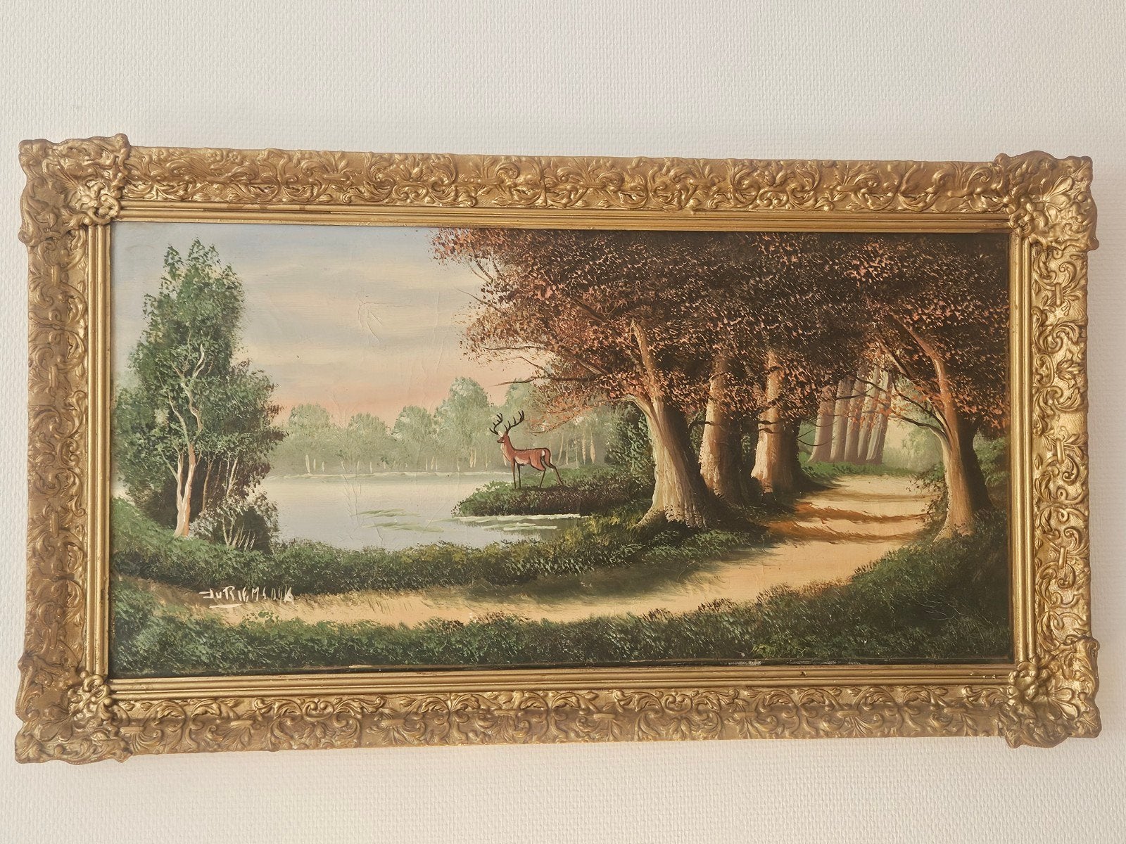 Jan van Riemsdijk kunstschilder, Antiek en Kunst, Kunst | Schilderijen | Klassiek, Ophalen, Doek, Landschap, Olieverf