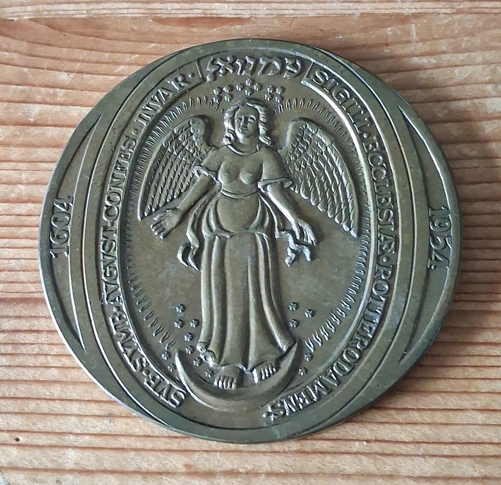 Herdenkingspenning Evangelisch Lutherse Gemeente 1604 - 1954, Postzegels en Munten, Penningen en Medailles, Ophalen of Verzenden