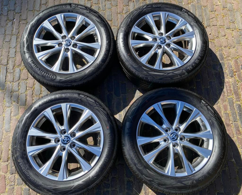 18” Toyota Rav4 velgen + NIEUWE 235/55R18 Continental banden, 18 inch, Banden en Velgen, Nieuw, Ophalen of Verzenden