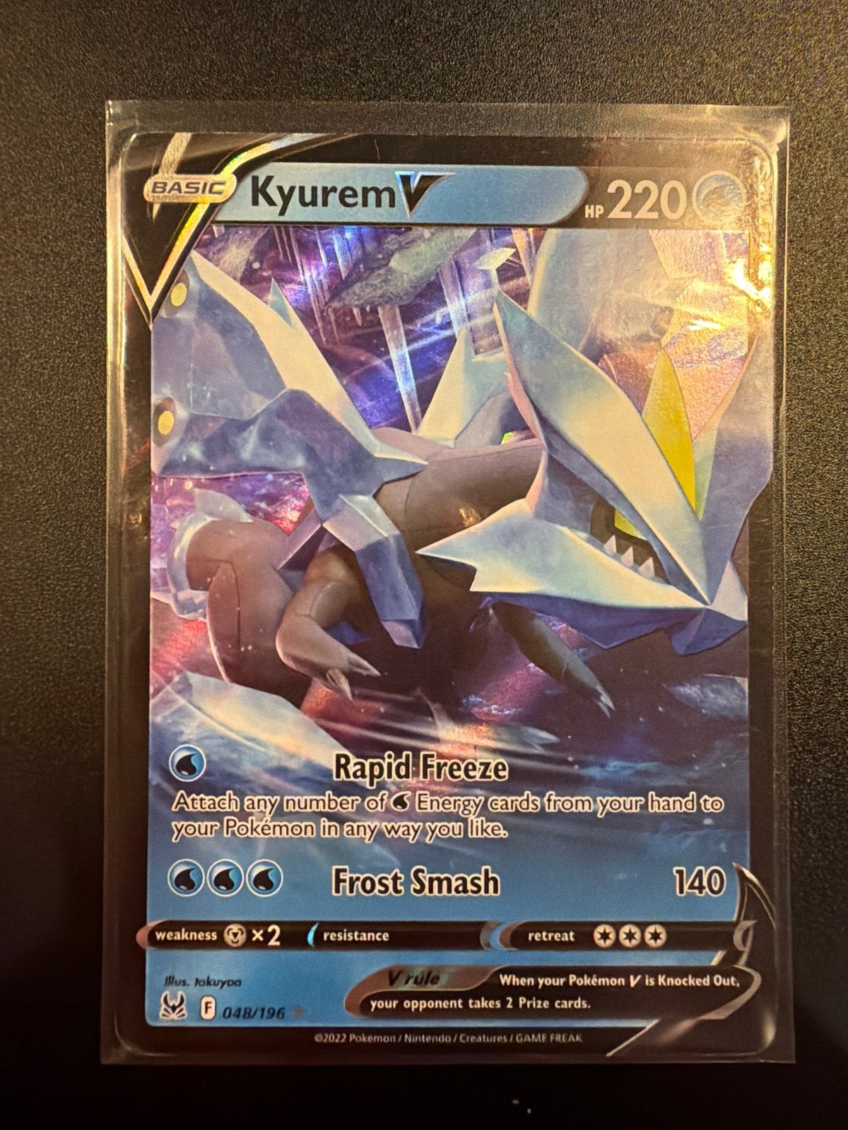 Kyurem V 048/196 Lost Origin Pokemon Kaart, Ophalen of Verzenden, Zo goed als nieuw, Losse kaart, Foil