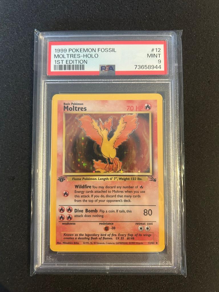 12/62 Moltres 1st. Edition - HOLO - PSA 9, Ophalen of Verzenden, Zo goed als nieuw