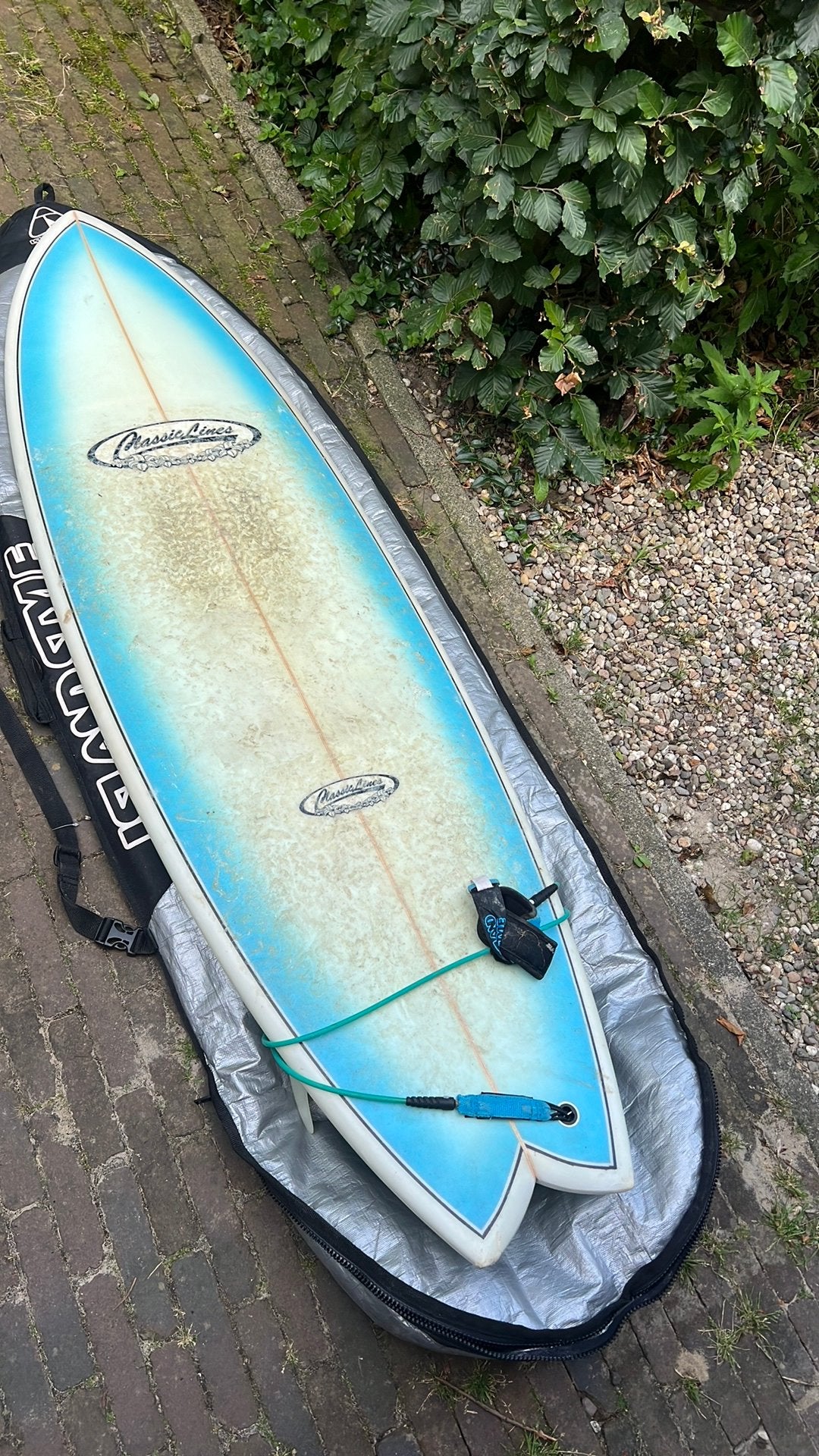 Surfboard SA fish 6.2 epoxy incl vinnen, surfbag en lease, Watersport en Boten, Ophalen, Zo goed als nieuw, Fish