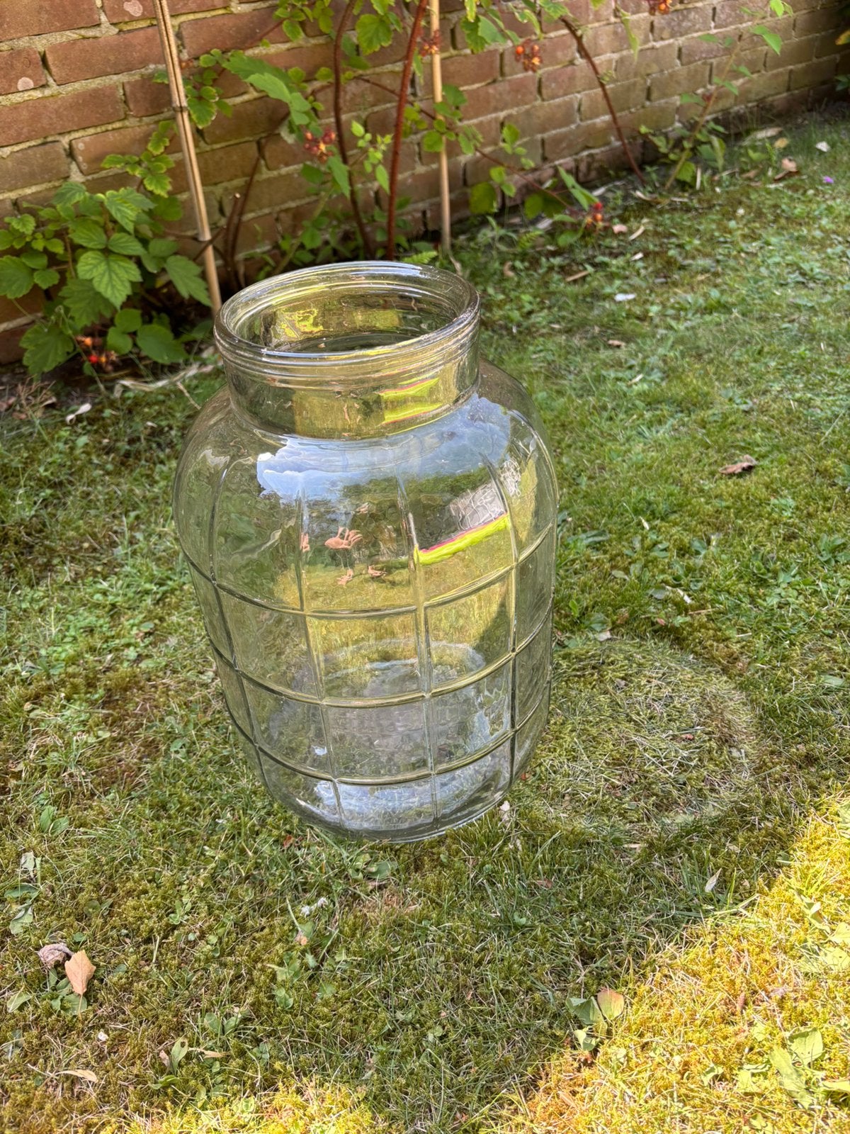 Brocante vaas van.glas, Ophalen of Verzenden
